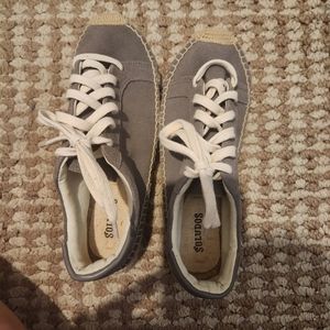 Soludos gray suede espadrille sneakers